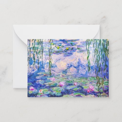 Claude Monet _ Water Lilies  Nympheas 1919 Note Card