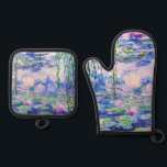 Claude Monet - Water Lilies / Nympheas 1919 Oven Mitt & Pot Holder Set<br><div class="desc">Water Lilies / Nympheas (W.1852) - Claude Monet,  Oil on Canvas,  1916-1919</div>