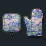 Claude Monet - Water Lilies / Nympheas 1919 Oven Mitt & Pot Holder Set<br><div class="desc">Water Lilies / Nympheas (W.1852) - Claude Monet,  Oil on Canvas,  1916-1919</div>