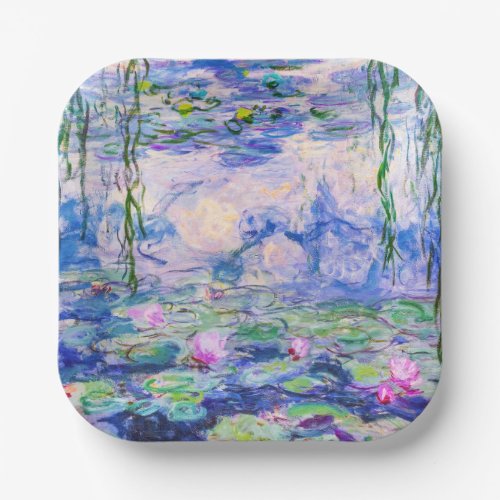 Claude Monet _ Water Lilies  Nympheas 1919 Paper Plates