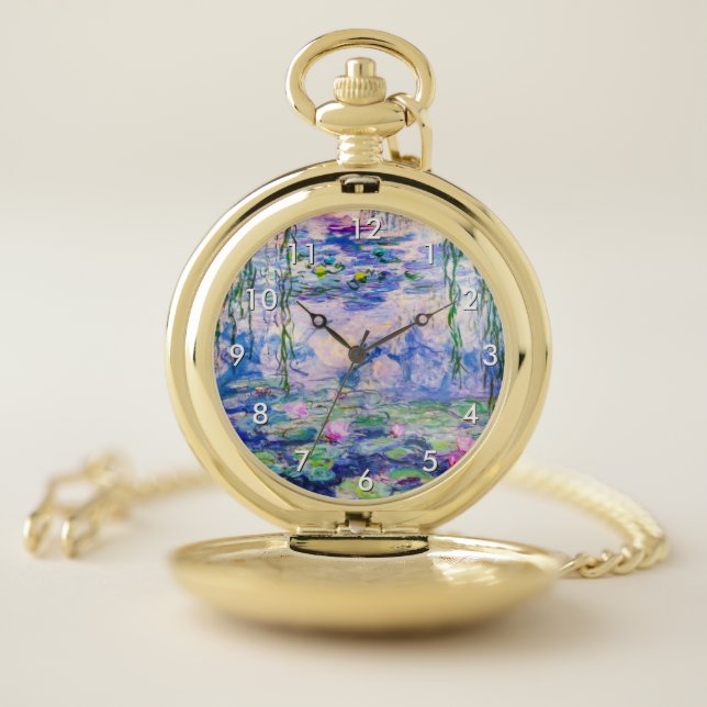Claude Monet - Water Lilies / Nympheas 1919 Pocket Watch (Inside)