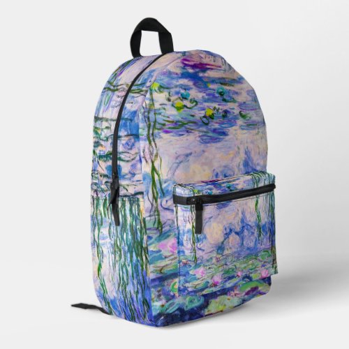 Claude Monet _ Water Lilies  Nympheas 1919 Printed Backpack
