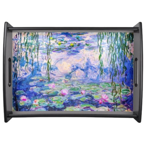 Claude Monet _ Water Lilies  Nympheas 1919 Serving Tray