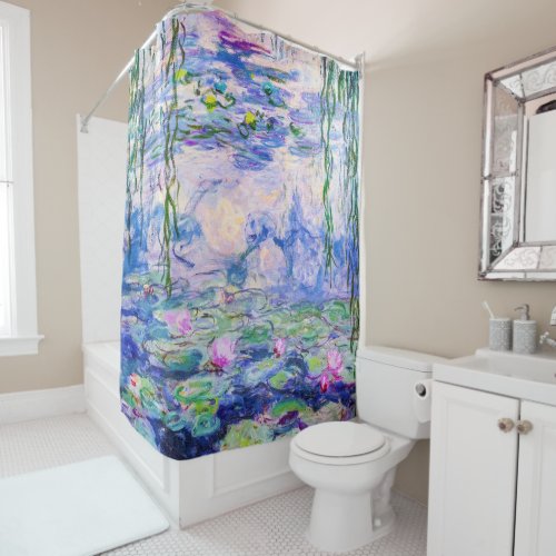 Claude Monet _ Water Lilies  Nympheas 1919 Shower Curtain