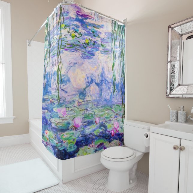 Claude Monet - Water Lilies / Nympheas 1919 Shower Curtain (In Situ)