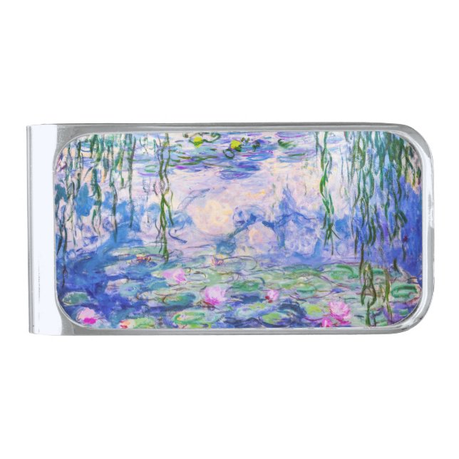 Claude Monet - Water Lilies / Nympheas 1919 Silver Finish Money Clip (Front)