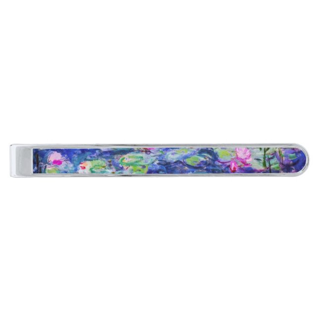 Claude Monet - Water Lilies / Nympheas 1919 Silver Finish Tie Bar (Front)