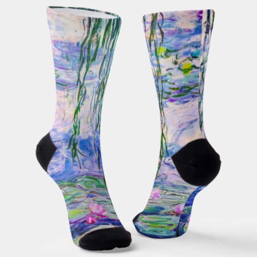 Claude Monet _ Water Lilies  Nympheas 1919 Socks