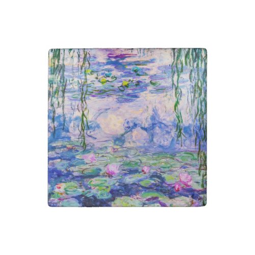 Claude Monet _ Water Lilies  Nympheas 1919 Stone Magnet