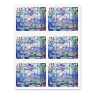 Claude Monet - Water Lilies / Nympheas 1919 Temporary Tattoos