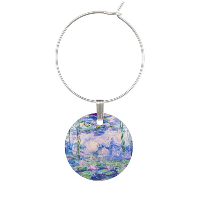 Claude Monet - Water Lilies / Nympheas 1919 Wine Charm (Front)