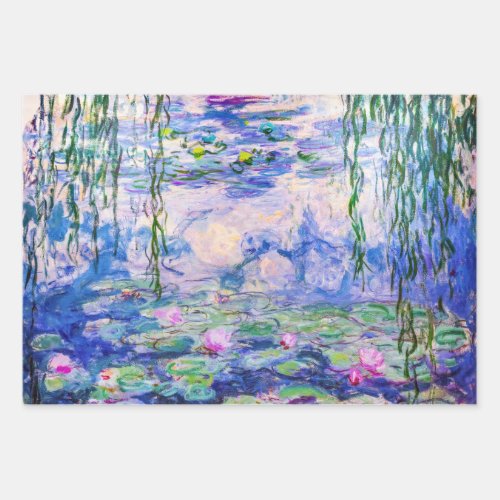 Claude Monet _ Water Lilies  Nympheas 1919 Wrapping Paper Sheets