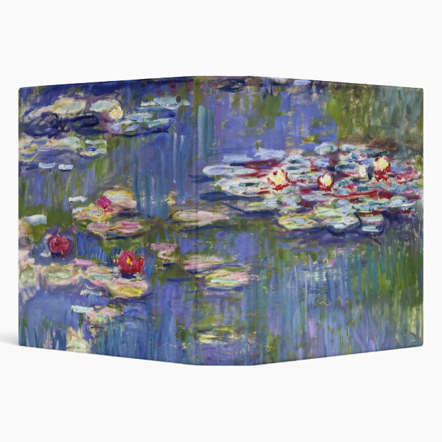Claude Monet - Water Lilies / Nympheas 3 Ring Binder (Background)