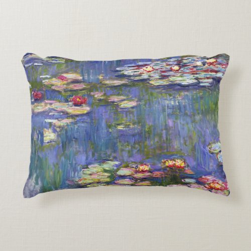 Claude Monet _ Water Lilies  Nympheas Accent Pillow