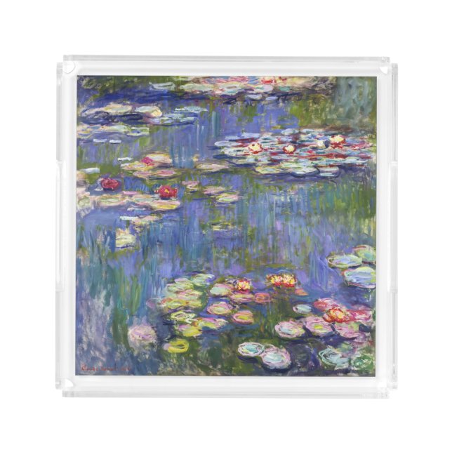 Claude Monet - Water Lilies / Nympheas Acrylic Tray (Front)