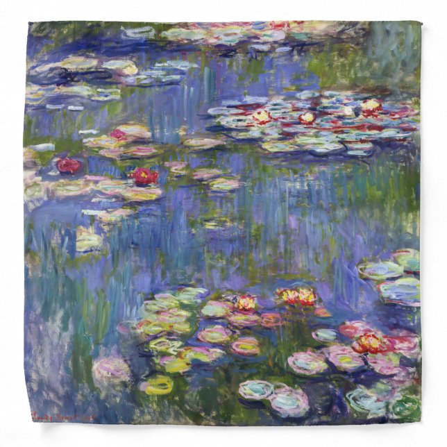 Claude Monet - Water Lilies / Nympheas Bandana (Front)