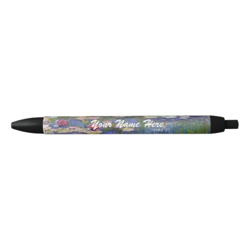 Claude Monet _ Water Lilies  Nympheas Black Ink Pen