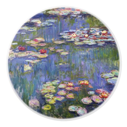 Claude Monet _ Water Lilies  Nympheas Ceramic Knob