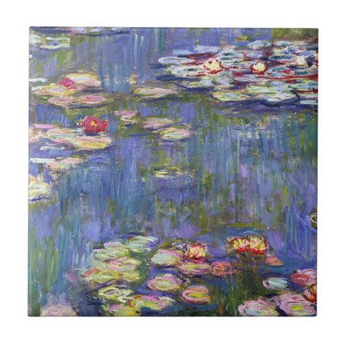Claude Monet _ Water Lilies  Nympheas Ceramic Tile