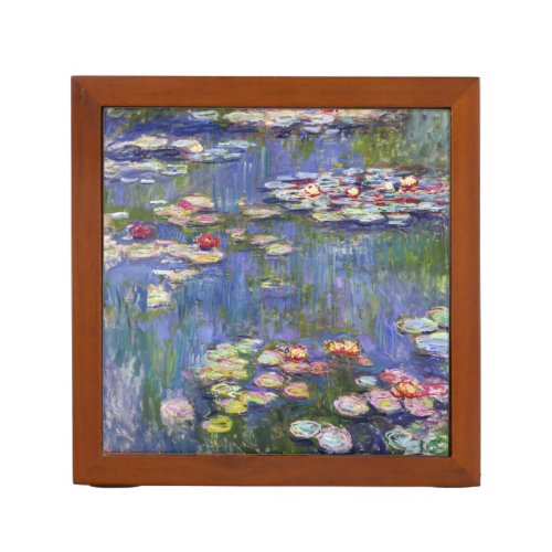 Claude Monet _ Water Lilies  Nympheas Desk Organizer