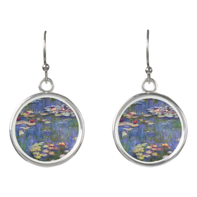Claude Monet - Water Lilies / Nympheas Earrings (Front)