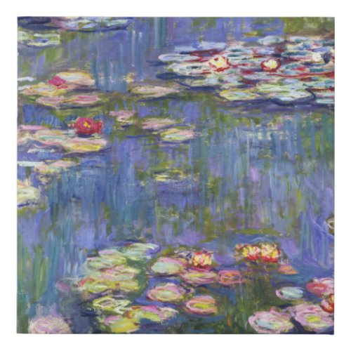 Claude Monet _ Water Lilies  Nympheas Faux Canvas Print
