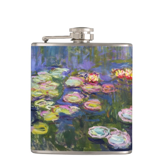 Claude Monet - Water Lilies / Nympheas Flask (Front)