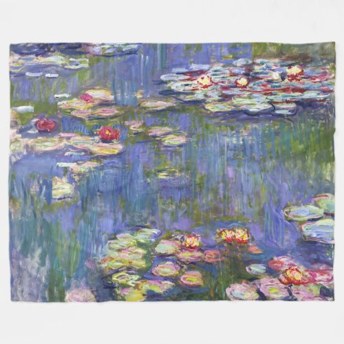Claude Monet _ Water Lilies  Nympheas Fleece Blanket