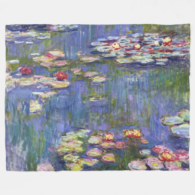 Claude Monet - Water Lilies / Nympheas Fleece Blanket (Front (Horizontal))