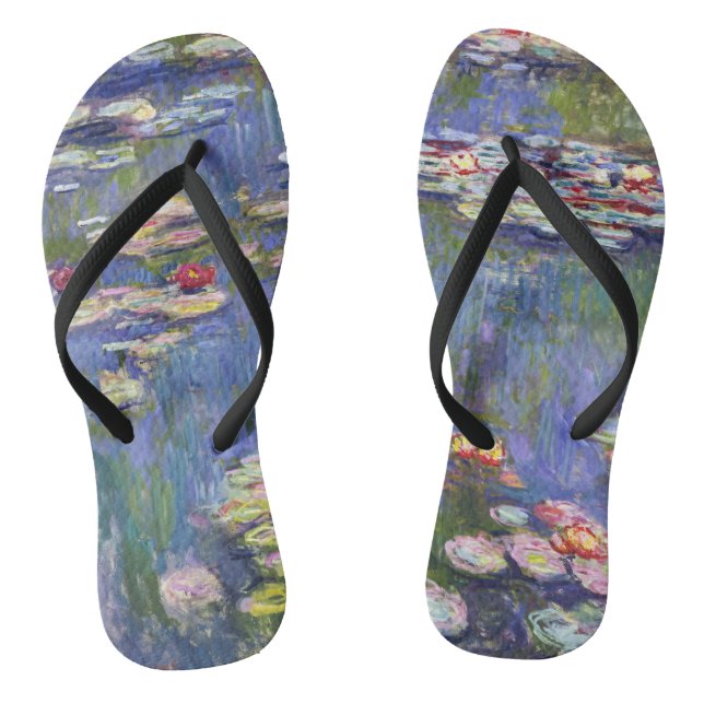 Claude Monet - Water Lilies / Nympheas Flip Flops (Footbed)