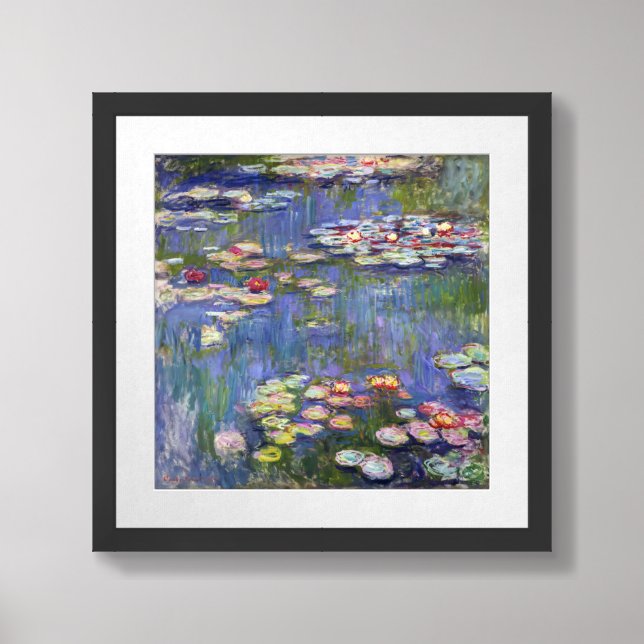 Claude Monet - Water Lilies / Nympheas Framed Art (Framed Front)