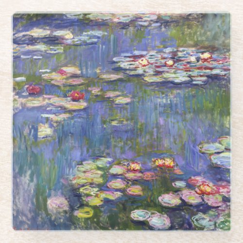 Claude Monet _ Water Lilies  Nympheas Glass Coaster