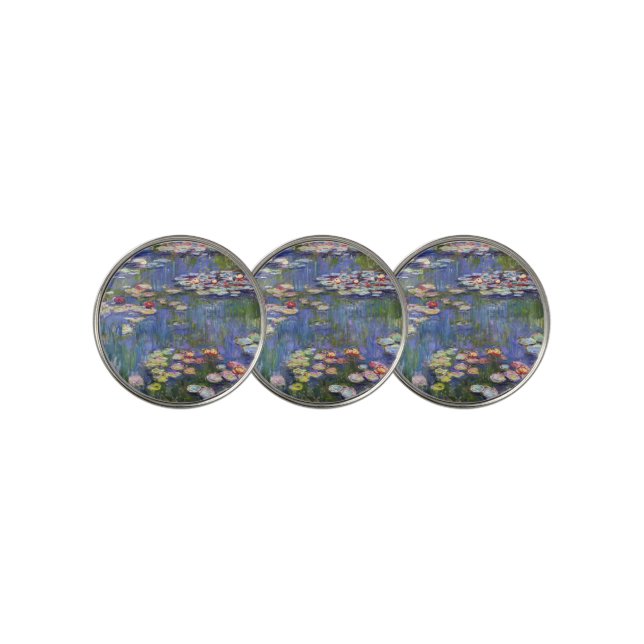 Claude Monet - Water Lilies / Nympheas Golf Ball Marker (3 Up)