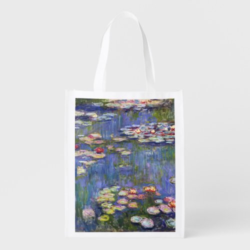 Claude Monet _ Water Lilies  Nympheas Grocery Bag