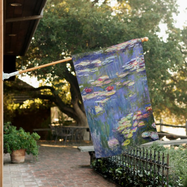 Claude Monet - Water Lilies / Nympheas House Flag (In SItu)