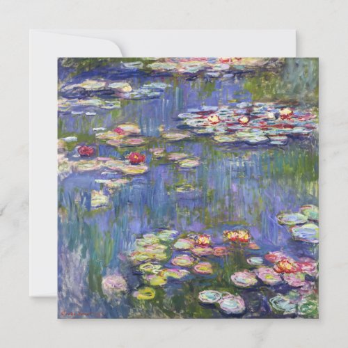 Claude Monet _ Water Lilies  Nympheas Invitation