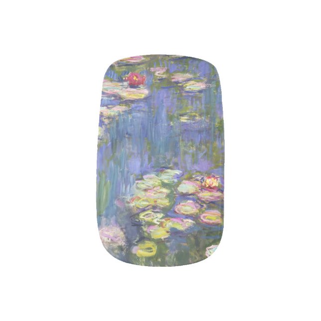 Claude Monet - Water Lilies / Nympheas Minx Nail Art (Left Thumb)