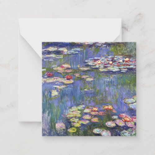 Claude Monet _ Water Lilies  Nympheas Note Card
