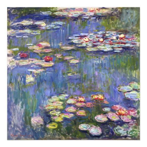 Claude Monet _ Water Lilies  Nympheas Photo Print