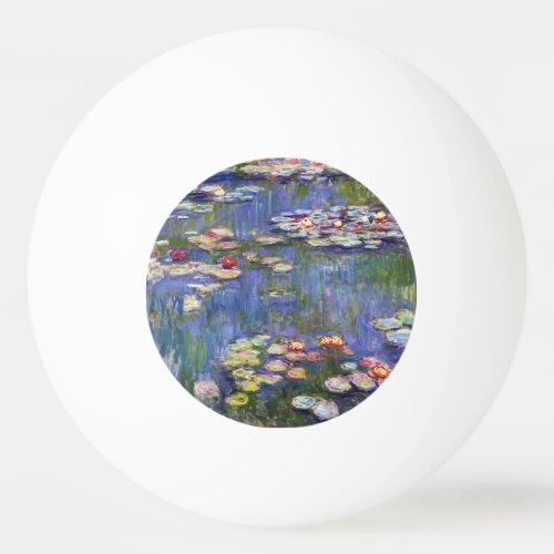 Claude Monet _ Water Lilies  Nympheas Ping Pong Ball