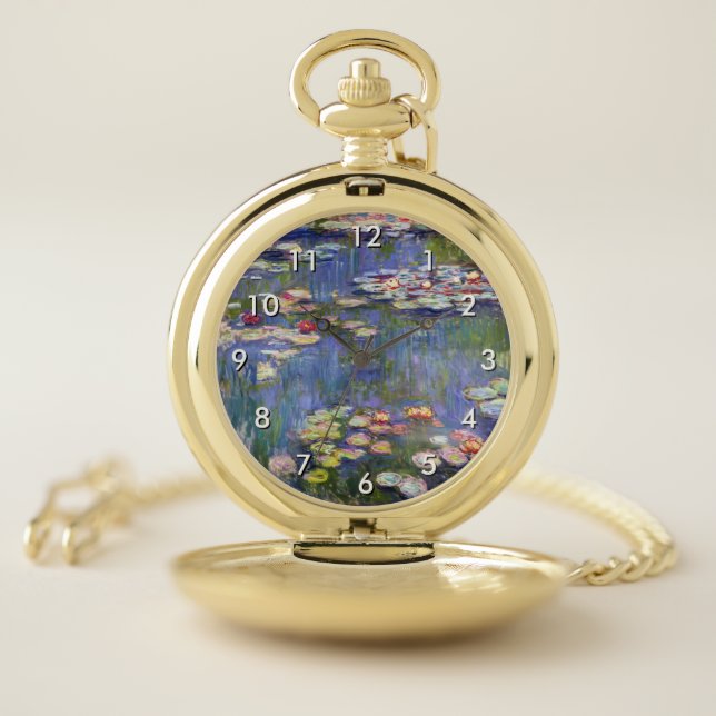 Claude Monet - Water Lilies / Nympheas Pocket Watch (Inside)