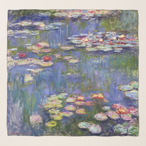 Claude Monet _ Water Lilies  Nympheas Scarf