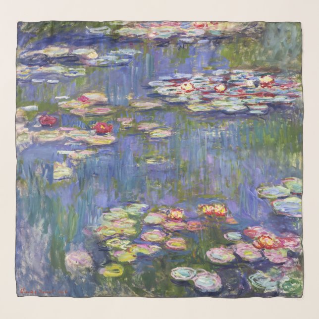 Claude Monet - Water Lilies / Nympheas Scarf (Front)