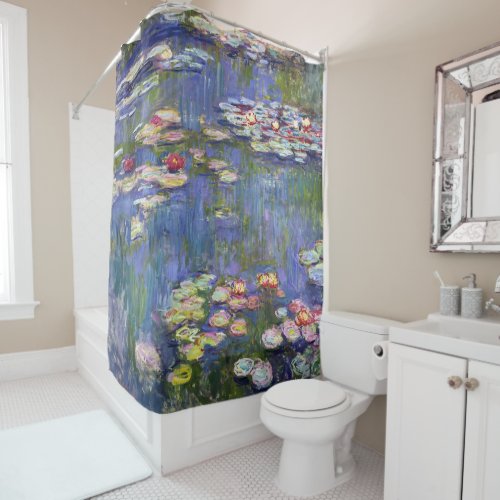 Claude Monet _ Water Lilies  Nympheas Shower Curtain