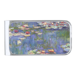 Claude Monet - Water Lilies / Nympheas Silver Finish Money Clip