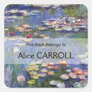 Claude Monet - Water Lilies / Nympheas Square Sticker
