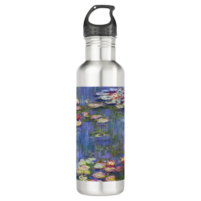 Claude Monet - Water Lilies / Nympheas Stainless Steel Water Bottle (Front)