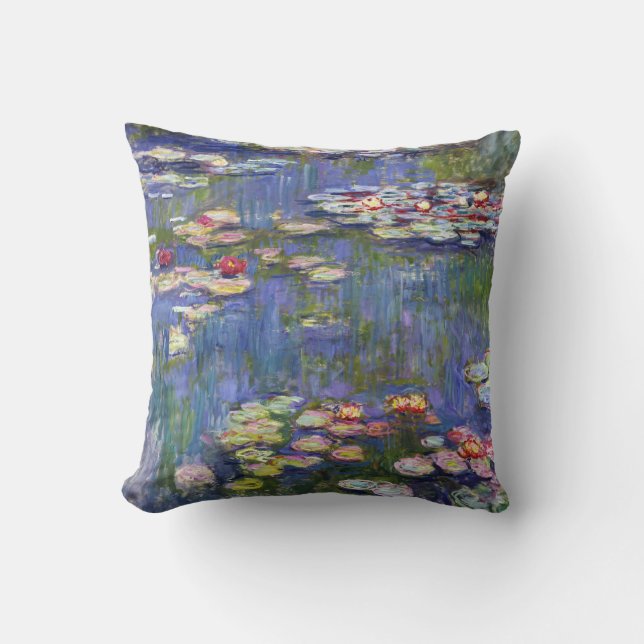 Claude Monet - Water Lilies / Nympheas Throw Pillow (Front)
