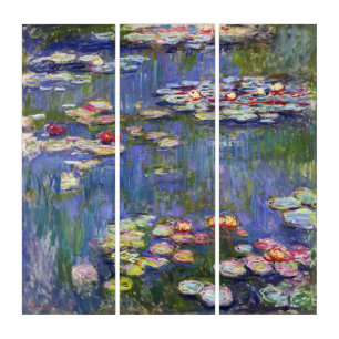 Claude Monet - Water Lilies / Nympheas Triptych