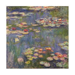 Claude Monet - Water Lilies / Nympheas Wood Wall Art